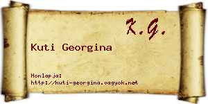 Kuti Georgina névjegykártya